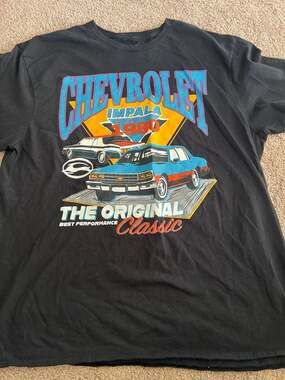 Chemistry Chevrolet Impala 1980 Graphic T-Shirt Black Size L
